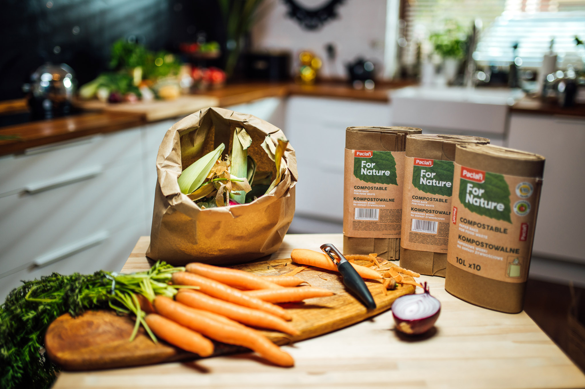 Paclan papierowe kompostowalne worki na bioodpady